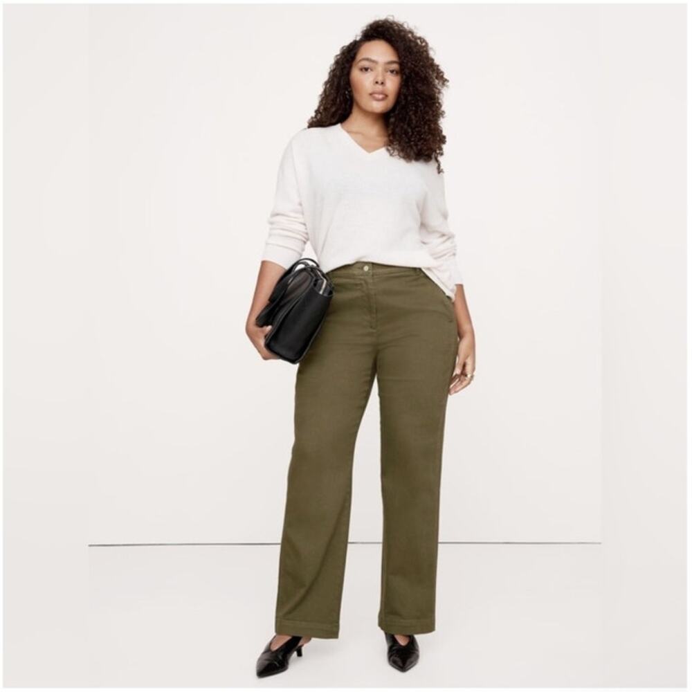 Banana Republic Weekender Pant Jean Olive Green Size 16 NWT